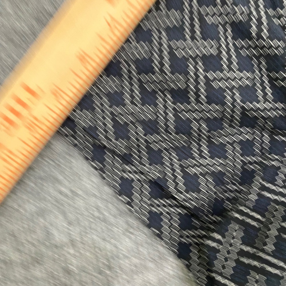Nat Nast Mens XL Silk Cotton Short Sleeve Button Down Shirt Navy Geometric 1353 - Picture 10 of 16